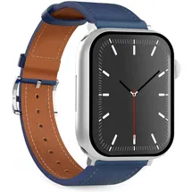 SBS Puro Florence Lederarmband für Apple Watch 38 - 49mm, Dunkelblau
