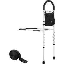 Vevor Aufstehhilfe Bett, Haltegriffe mit Stützbein & PU-Handlauf, 732–992mm höhenverstellbarer Gehstock aus Karbonstahlrohr, Bett Einstiegshilfe für Kingsize-, Queensize-, Full- & Twin-Betten