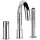 GESSI Goccia Dreiloch-Wannenrand-Armatur, integrierter Umsteller - Gessi