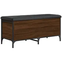 VidaXL Sitzbank mit Stauraum Braun Eiche 102x42x45 cm Holzwerkstoff