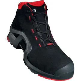 Uvex Schnürstiefel schwarz/rot uvex 1 x-tended support, S3 SRC, ESD - Rot-Schwarz, Größe:41