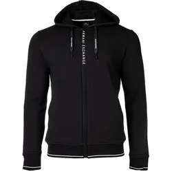 AX ARMANI EXCHANGE Herren Jacke - Sweatshirtjacke, Baumwolle, Logo Schwarz L