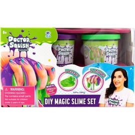 Doctor Squish - Magic Slime Double Set - Green and Purple - 280 Grams