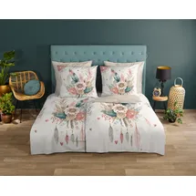 Muller Textil Videl Blumen Beige 135 x 200 cm + 2 x 80 x 80 cm