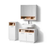 livinity® Temo 3-tlg. Weiß/Eiche