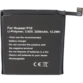 AccuCell Akku passend für Huawei P10, Li-Polymer, 3,82V, 3200mAh, 12,2Wh, built-in, ohne Werkzeug