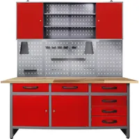 Ondis24 "Karsten", rot (rot, grau), B:160cm H:205cm T:60cm, Metall,