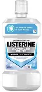 LISTERINE Mundspülung Advanced White Mild, antibakteriell, ohne Alkohol, 500ml