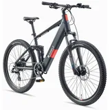 Telefunken E-Bike M936 27,5 Zoll 8-Gang Pedelec, Elektrofahrrad, Fully grau