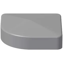 KAHRS Solid Alu-Pfostenkappe, 7x7 cm, Silbergrau, für variablen Eckpfosten