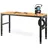 Vevor Höhenverstellbare Werkbank 135 x 46 x 72 - 97 cm Spanntisch, 900 kg Gewichtskapazität Arbeitstisch, Braun Klappbare Werkzeugbank aus Kaltgewalzter Stahl, Multifunktionswerktisch für Lager & Büro