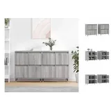 vidaXL Sideboards 2 Stk. Grau Sonoma Holzwerkstoff