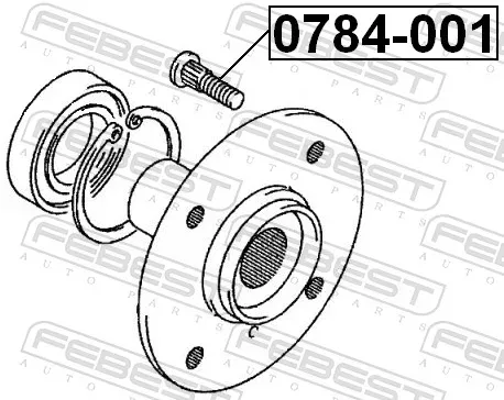 FEBEST Radbolzen 0784001 für Suzuki MAZDA