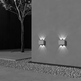 maytoni gmbh Außenwandleuchte Aluminium 8,0 cm IP54 inkl. LED 4 W weiß