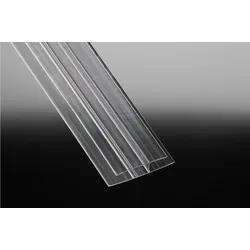 T&J Polycarbonat H-Profil 2000 mmnfür 16 mm, glasklar