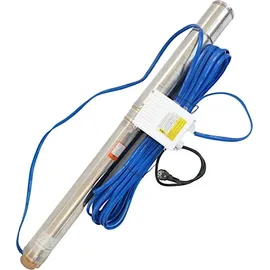 chm Tiefbrunnenpumpe 4 Zoll 1,5 kW 10800 L/h 7,6 Bar mit Schutzschalter Box