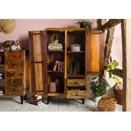 Massivmoebel24 Highboard 90 x 160 x 40 cm Mehrfarbig