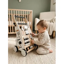 KiddyMoon Lauflernwagen schwarz/weiß