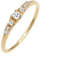 Elli DIAMONDS Verlobungsring Diamanten (0.11 ct) 585 Weißgold Ringe Damen