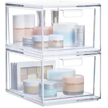 SURFOU Make-up-Organizer 20 x 15,3 x 11,3 cm 2-tlg. transparent