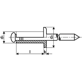 Gesipa Blindniet PolyGrip Nietschaft 4 x 10 mm 500 Stück