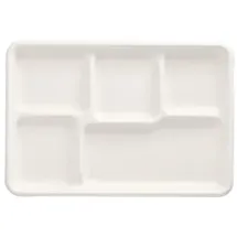 Papstar Menü-Tray 5-geteilt 2,4 cm x 21,6 cm x 31,7 cm 25 St. Weiß