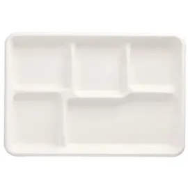 Papstar Menü-Tray 5-geteilt 2,4 cm x 21,6 cm x 31,7 cm 25 St. Weiß