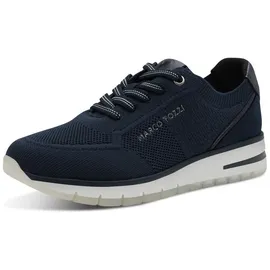 Marco Tozzi Damen Sneaker flach Sportlich Bequem, Blau (Navy Comb), 38 EU - 38 EU