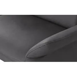 HIMOLLA Eckcouch Leder 2-Sitzer Schwarz
