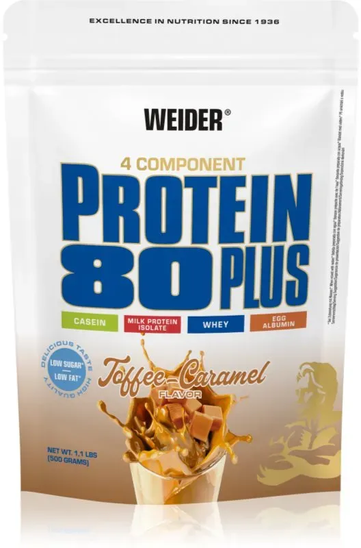Weider Protein 80 Plus Molkenprotein mit Aminosäuren Geschmack Toffee - Caramel 500 g