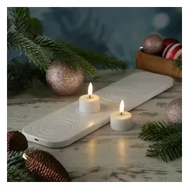 uYuni LED Mini Teelichter 2 St. weiß