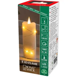 Konstsmide LED Echtwachskerze 17 cm creme