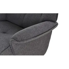 Femo Relaxsessel FM-4206 Mikrofaser 86 x 113 x 88 cm Grau/Schwarz mit Hocker