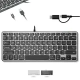 Macally Kabelgebundene Mini-Tastatur USB DE