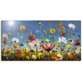 Artland Wandbild »Wildblumenwiese blauer Himmel«, Blumenwiese (1 St.), als Alubild, Outdoorbild, Leinwandbild, Poster, Wandaufkleber, bunt