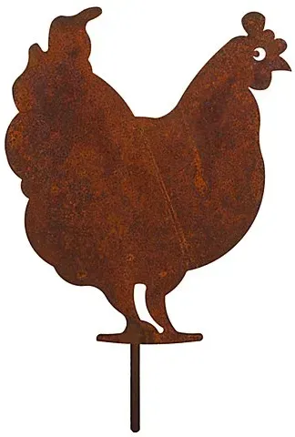 Rost-Huhn aus Metall, 20 cm