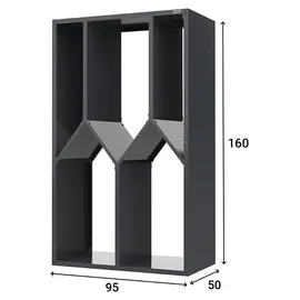 Weka Brennholzregal Metall 77 x 100 x 200 cm Anthrazit
