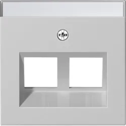 Gira Zentralplatte Mod-Jack 2-fach gr mit System 55 2640015 Schraubbef