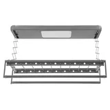 Elektrischer ausziehbarer Decken-Wäschetrockner - deckenmontierter Wäscheständer - 8 Stangen - LED-Beleuchtung - 35 kg Tragkraft - Fernbedienung... - Grau
