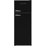 Kühlschrank freistehend 171 Liter 4 Gefrierfach Retro 144 cm schwarz Respekta