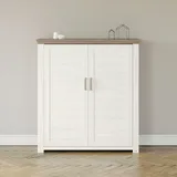 Set One by Musterring Highboard »York«, Typ 19, mit 3 Schubkästen und Flaschenregal, Landhausstil, B 129cm