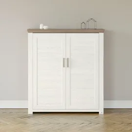 Set One by Musterring Highboard »York«, Typ 19, mit 3 Schubkästen und Flaschenregal, Landhausstil, B 129cm