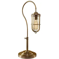 Urban Renewal 1-flammige Tischlampe, dunkles Antikmessing