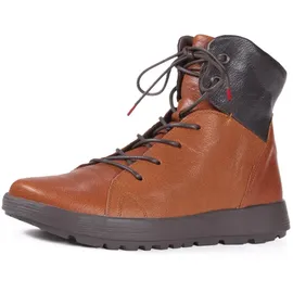THINK! COMODA chromfrei gegerbte Leder Stiefelette 3-000450, KASTANIE/KOMBI 3010, 41,5