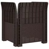 vidaXL 1-Sitzer Sessel Rattan-Look PP Braun