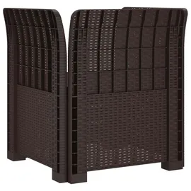 vidaXL 1-Sitzer Sessel Rattan-Look PP Braun