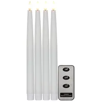Star Trading LED-Wachskerzen Flamme 28,5 cm 4 St. weiß