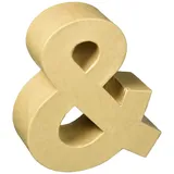 Glorex  GLOREX 6 2029 127 - Papp - Zeichen &, aus brauner Pappe, ca. 17,5 X 5,5 cm groß, zum bemalen und bekleben, für Serviettentechnik und Décopatch, ideal als Dekoration