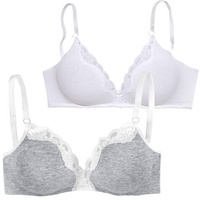 petite fleur Bralette-BH Damen hellgrau-meliert+ weiß Gr.80A