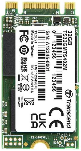 Transcend MTS402M 32GB Interne M.2 PCIe NVMe SSD 2242 SATA III Industrial TS32GMTS402M